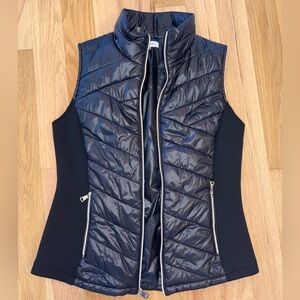 Calvin Klein Black Puffer Vest Full Zip Size Medium Women’s